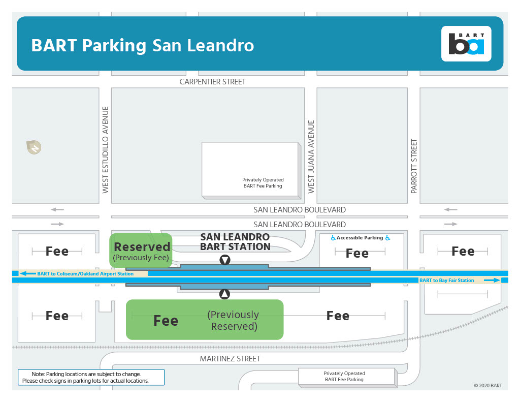Parking areas at San Leandro Station being reconfigured bart.gov